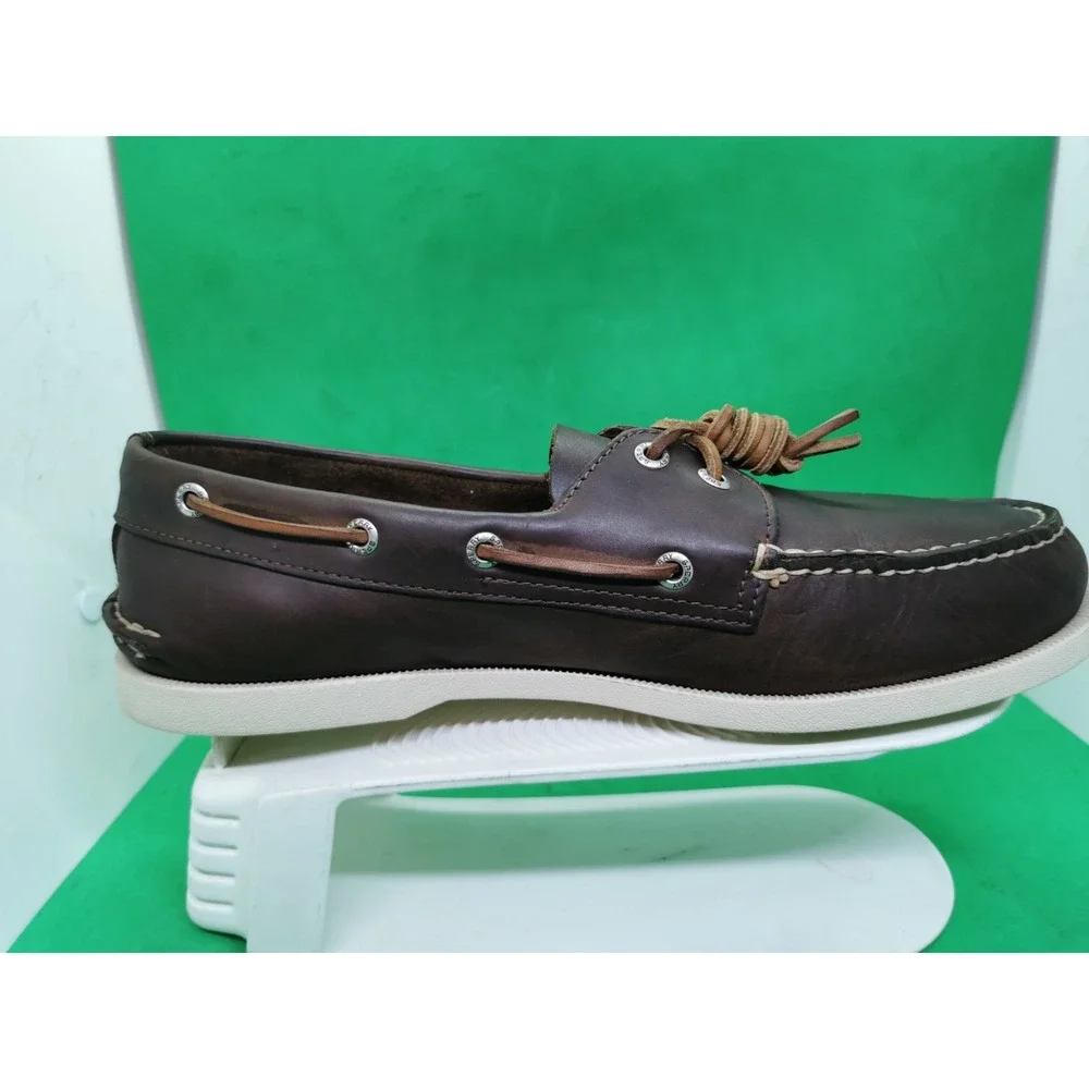 Vintage Sperry Top-Sider Men's Authentic Boat Driving Shoe Amaretto Brown Sz 11M